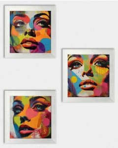Posterset 'Colorfaces C2' - 3 Poster