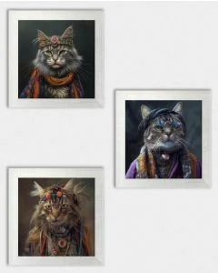 Posterset 'Hippycats C3' - 3 Poster
