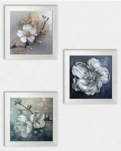Posterset 'Silverblossom C1' - 3 Poster