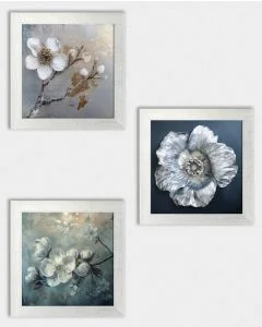 Posterset 'Silverblossom C2' - 3 Poster