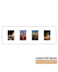 Galerierahmen Design 4202, 25x77, 4 Ausschnitte 10x15 buche-natur