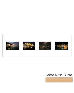 Galerierahmen Design 4214, 25x77, 4 Ausschnitte 10x15 buche-natur