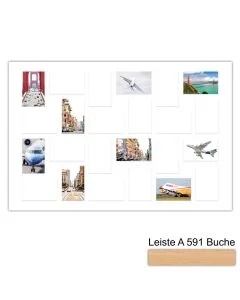 Galerierahmen Design 4244, 60x90, 24 Ausschnitte 10x15 buche-natur