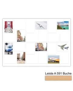 Galerierahmen Design 4246, 70x100, 24 Ausschnitte 13x18 buche-natur