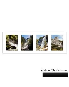 Galerierahmen Design 4210, 25x77, 4 Ausschnitte 15x20 mattschwarz