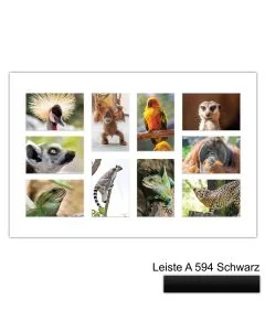 Galerierahmen Design 4232, 40x60, 10 Ausschnitte 10x15 mattschwarz