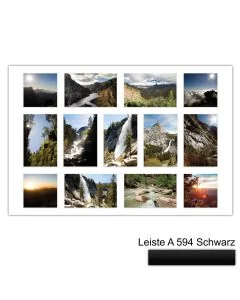 Galerierahmen Design 4233, 40x60, 9 Ausschnitte 10x15, 4 Ausschnitte 10x10 mattschwarz