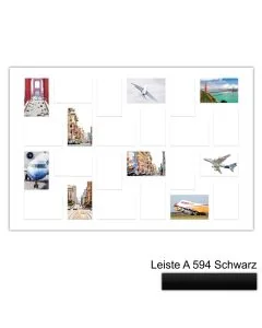 Galerierahmen Design 4244, 60x90, 24 Ausschnitte 10x15 mattschwarz