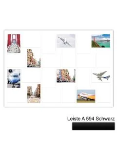 Galerierahmen Design 4246, 70x100, 24 Ausschnitte 13x18 mattschwarz