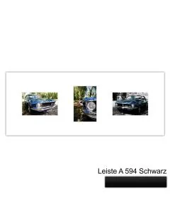 Galerierahmen Design 4248, 25x62,5, 3 Ausschnitte 10x15 mattschwarz