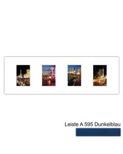 Galerierahmen Design 4202, 25x77, 4 Ausschnitte 10x15 dunkelblau