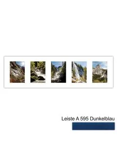 Galerierahmen Design 4207, 25x87,5, 5 Ausschnitte 13x18 dunkelblau