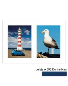 Galerierahmen Design 4208, 25x37,5, 2 Ausschnitte 15x20 dunkelblau