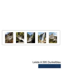 Galerierahmen Design 4211, 25x100, 5 Ausschnitte 15x20 dunkelblau