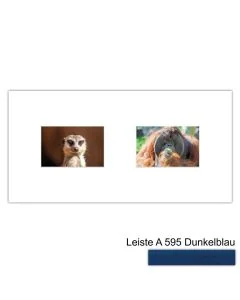 Galerierahmen Design 4212, 25x50, 2 Ausschnitte 10x15 dunkelblau