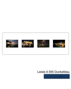 Galerierahmen Design 4214, 25x77, 4 Ausschnitte 10x15 dunkelblau