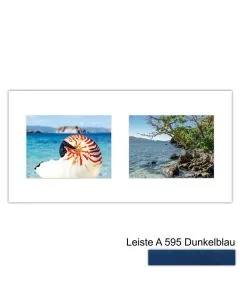 Galerierahmen Design 4220, 25x50, 2 Ausschnitte 15x20 dunkelblau