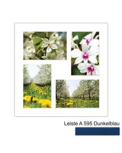 Galerierahmen Design 4226, 30x30, 4 Ausschnitte 10x15 dunkelblau