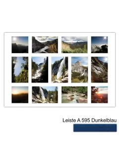 Galerierahmen Design 4233, 40x60, 9 Ausschnitte 10x15, 4 Ausschnitte 10x10 dunkelblau