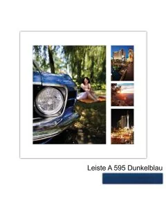 Galerierahmen Design 4234, 50x50, 1 Ausschnitt 30x40, 2 Ausschnitte 10x15, 1 Ausschnitt 10x10 dunkelblau