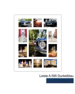 Galerierahmen Design 4237, 50x60, 1 Ausschnitt 20x30, 8 Ausschnitte 10x15, 2 Ausschnitte 10x10 dunkelblau