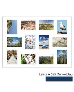 Galerierahmen Design 4243, 60x80, 12 Ausschnitte 13x18 dunkelblau