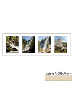 Galerierahmen Design 4210, 25x77, 4 Ausschnitte 15x20 ahorn-natur