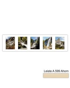 Galerierahmen Design 4211, 25x100, 5 Ausschnitte 15x20 ahorn-natur