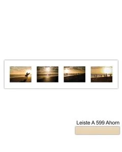 Galerierahmen Design 4222, 25x100, 4 Ausschnitte 15x20 ahorn-natur