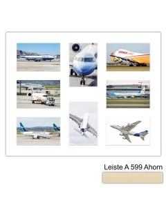 Galerierahmen Design 4231, 40x50, 8 Ausschnitte 10x15 ahorn-natur