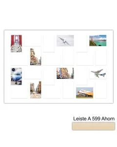 Galerierahmen Design 4244, 60x90, 24 Ausschnitte 10x15 ahorn-natur