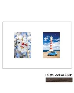 Galerierahmen Design 4200, 25x37,5, 2 Ausschnitte 10x15 mokka