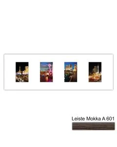 Galerierahmen Design 4202, 25x77, 4 Ausschnitte 10x15 mokka