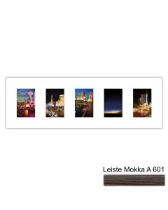 Galerierahmen Design 4203, 25x77, 5 Ausschnitte 10x15 mokka