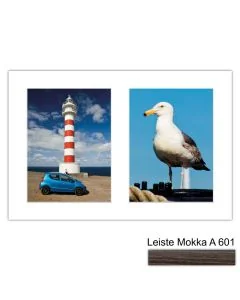 Galerierahmen Design 4208, 25x37,5, 2 Ausschnitte 15x20 mokka