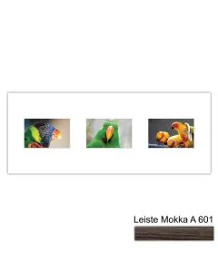 Galerierahmen Design 4213, 25x62,5, 3 Ausschnitte 10x15 mokka