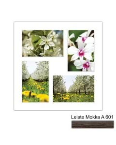 Galerierahmen Design 4226, 30x30, 4 Ausschnitte 10x15 mokka