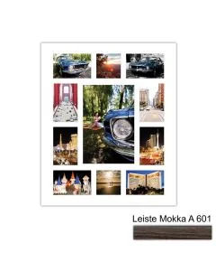 Galerierahmen Design 4237, 50x60, 1 Ausschnitt 20x30, 8 Ausschnitte 10x15, 2 Ausschnitte 10x10 mokka