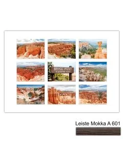 Galerierahmen Design 4238, 50x70, 9 Ausschnitte 13x18 mokka