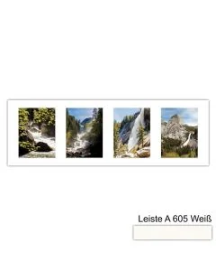 Galerierahmen Design 4210, 25x77, 4 Ausschnitte 15x20 schneeweiss