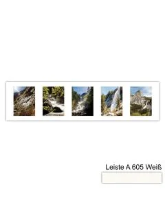 Galerierahmen Design 4211, 25x100, 5 Ausschnitte 15x20 schneeweiss