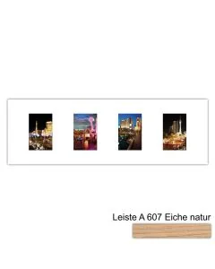 Galerierahmen Design 4202, 25x77, 4 Ausschnitte 10x15 braun-eiche-natur