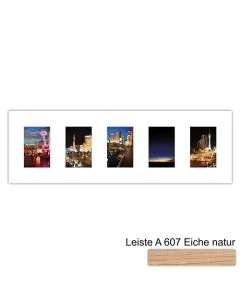Galerierahmen Design 4203, 25x77, 5 Ausschnitte 10x15 braun-eiche-natur