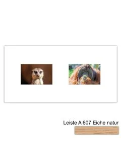 Galerierahmen Design 4212, 25x50, 2 Ausschnitte 10x15 braun-eiche-natur