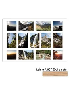 Galerierahmen Design 4233, 40x60, 9 Ausschnitte 10x15, 4 Ausschnitte 10x10 braun-eiche-natur
