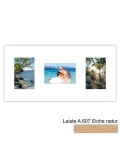 Galerierahmen Design 4251, 25x50, 3 Ausschnitte 10x15 braun-eiche-natur