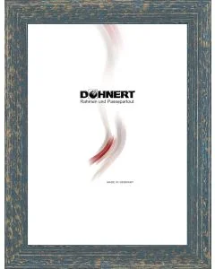 Holzrahmen D221 dunkelblau-weiß-gold