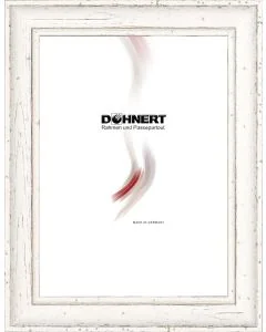 Holzrahmen D248 weiß gekerbt