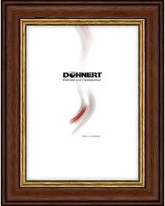 Holzrahmen D320 nussbraun-gold