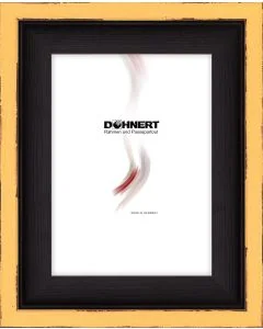 Holzrahmen D416 Schattenfugenrahmen Schwarz-Gold